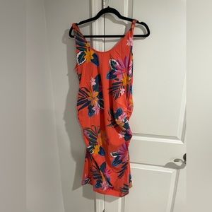 Old navy Maternity Dress Below the knee tropical print size XL